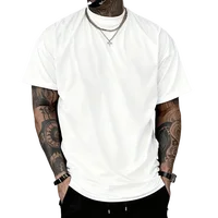 T-shirt homme haute qualité 100% coton col rond manches courtes classique noir blanc couleur Pure t-shirts printemps été décontracté dessus frais 4
