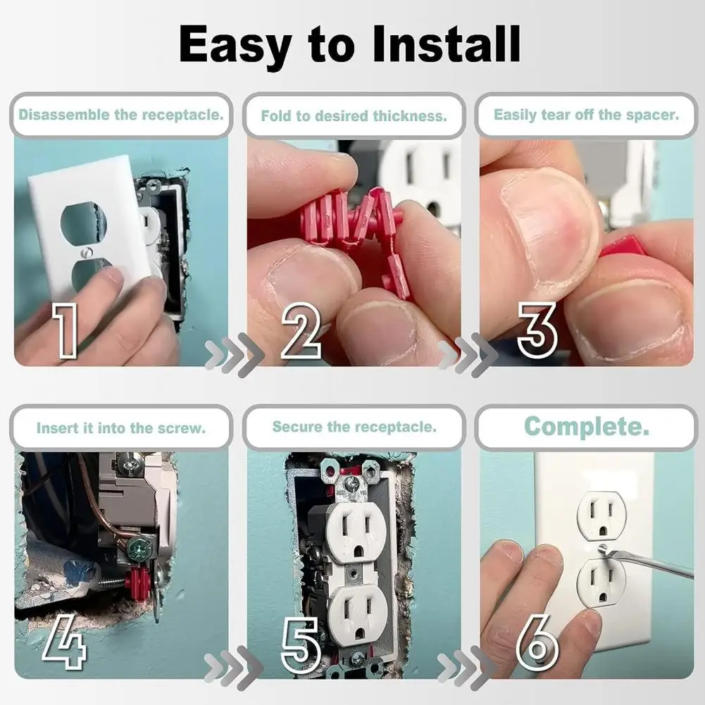 PlugStabilizer48pcsStackableElectricalReceptacleBoxOutlet