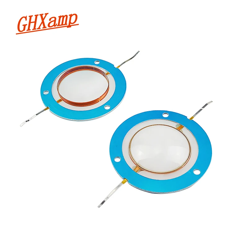 

GHXAMP молочно-белая пленка, плоские алюминиевые провода, катушка 44,4 мм, 44,5 сердечник, двойной зажим, алюминиевый лист, звуковая катушка, мягкий, деликатный 8 Ом, 2 шт.