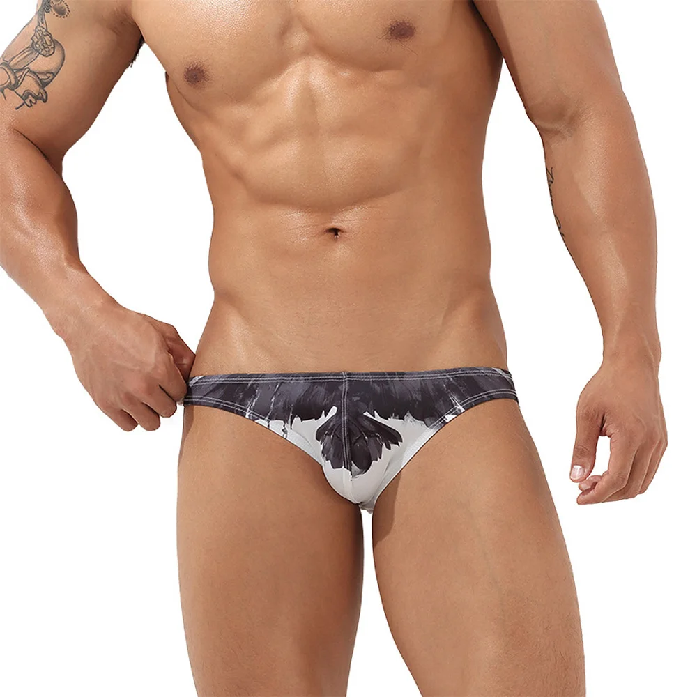 New Men's Triangle Underwear Low Waist Fashionable Men's Underwear Printed Underwear Foreign Trade Manufacturers Wholesale