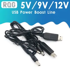 Bolongking Step-Up-Spannungswandler, USB 5 V auf 12 V Step-Up-Kabel,  verstellbar, DC zu DC Transformator, Konverter mit Schalter (5 V-12 V)