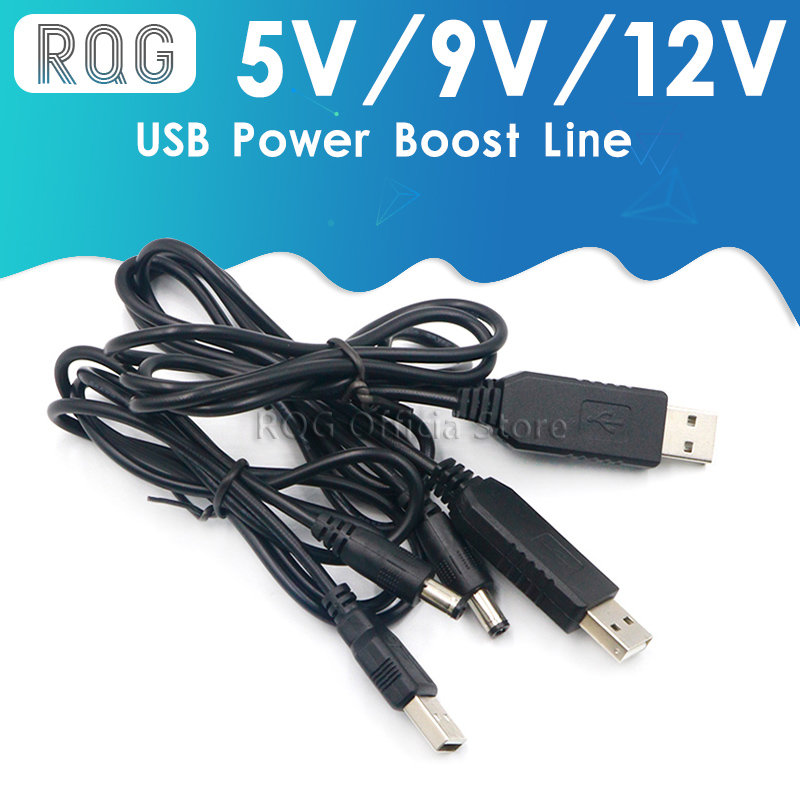  Usb Power Boost Line Dc 5v To Dc 9v / 12v Step Up Module Usb Converter Adapter Cable 2.1x5.5mm Plug 