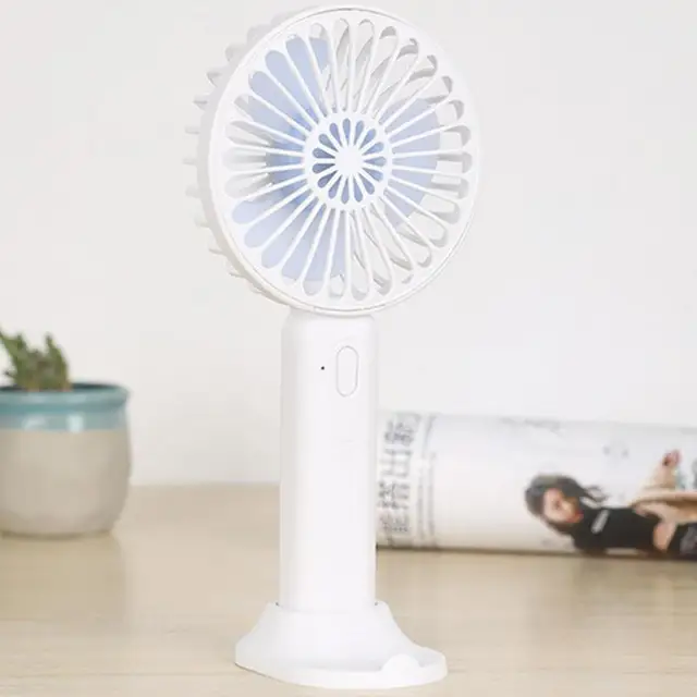 Usb Hordozható Kézi Ventilátor 1000Mah Elektromos Feltöltő Leszerelhető Konzol Alap 3 Sebességű Gyermekek Felnőttek Kültéri Utazási Mini - Image 4