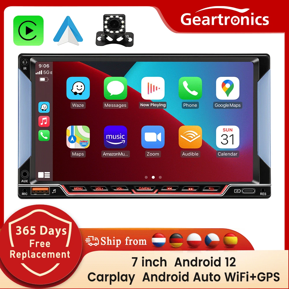 Android122DinCarplayCarRadioUniversal7AutoradioWithAndroid