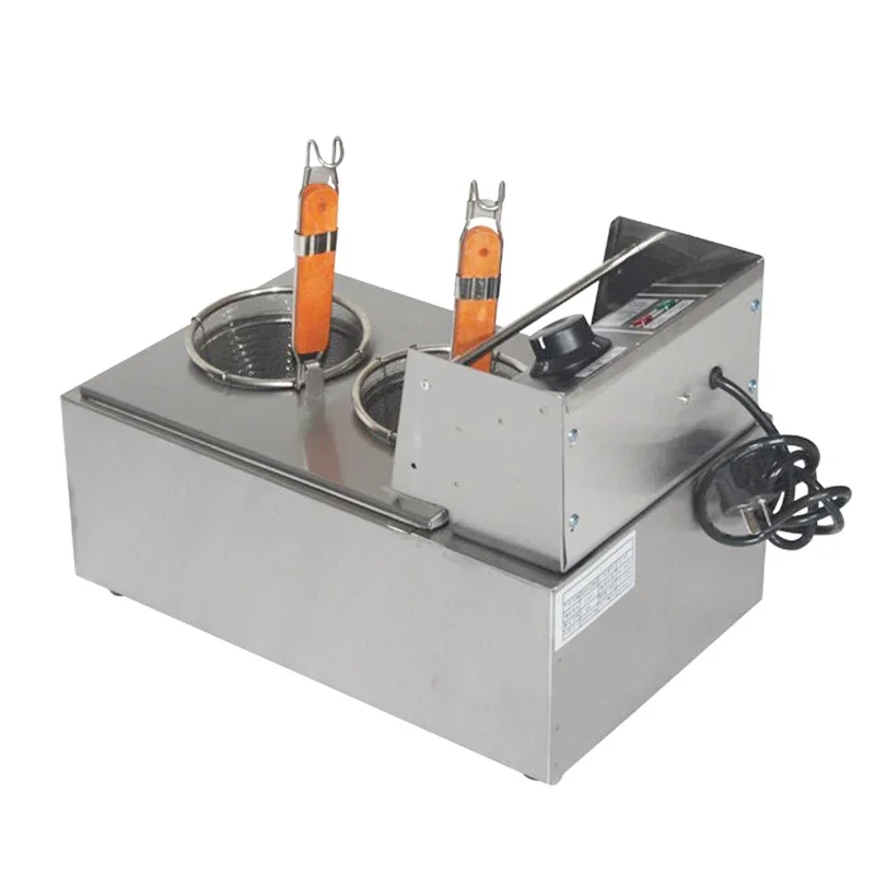 Commercial Noodle Pot 220 Volt 2 Cylinder Noodle Cooking Machine Soup Kitchen Oven Stainless Steel Cookware Spicy Pot