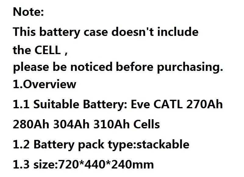 JBD BMS Power Box LiFePO4 Battery Case Stacked Solar Home Energy Storage 16S 51.