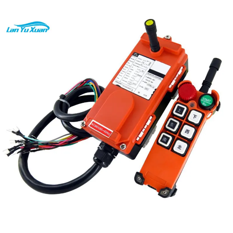 

Factory Direct Supply F21-E1 DC AC 12V 24V 110V 6 Buttons 2 Speed Hydraulic Industrial Hoist Crane Wireless Radio Remote Control