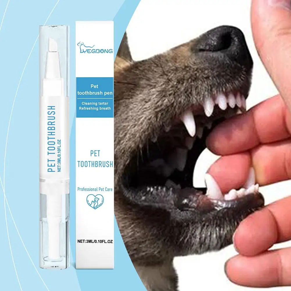 Dog Teeth Cleaning Pen Cat/Dog Tartar Remover For Teeth Pet Dental Stain Cleaning Grooming Toothbrus J3E4