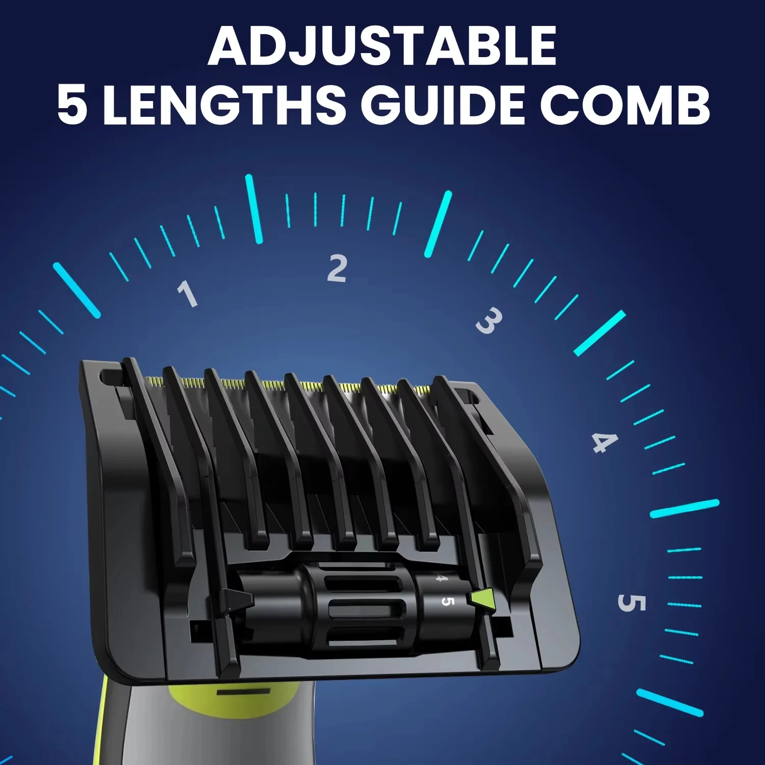 OneBlade 5 In 1 Guard Guide Comb Beard Trimmer 1-5mm Adjustable Combs For One Blade QP2520 QP2530 QP2620 QP2630 QP2724_voghion.com