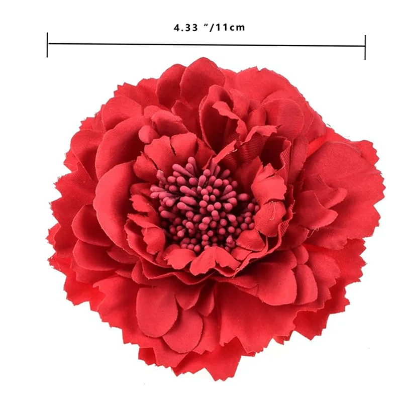 Bride Hair Accessories Wedding Single Party Shooting Props Floral Fall Peony Hair Flower Clips Brooch Boutique Accessories