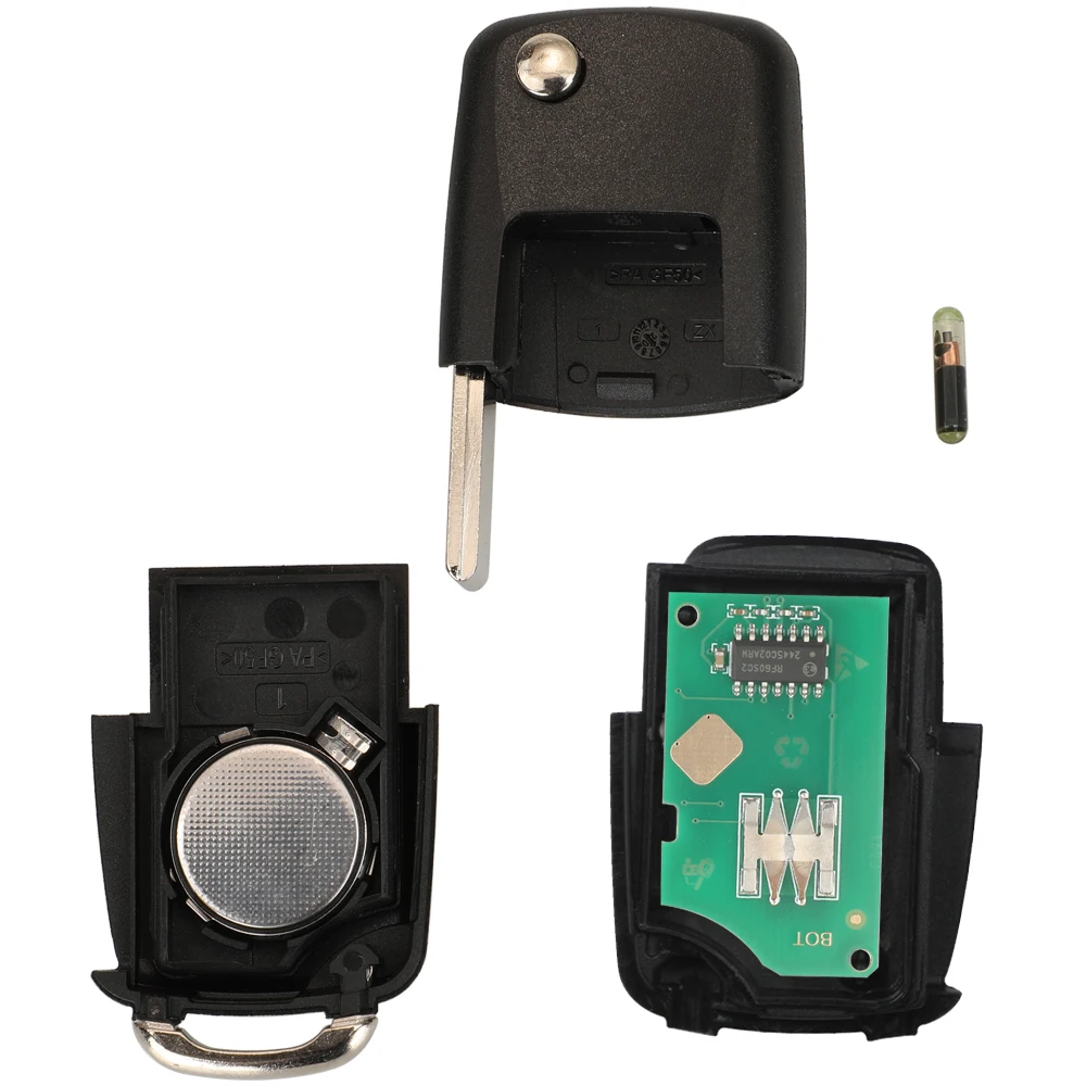 3 Button Flip Remote Car Key Fob For VW PASSAT Polo Skoda Seat Polo/Golf/Beetle 1J0959753 DA/AH 1K0959753G 434Mhz ID48