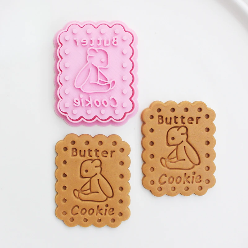 

Cartoon Bear Cookie Cutter Embossing Mold Cute Animal Pattern Fondant Biscuit Stamps Cake Decorating Tool Baking Accessories