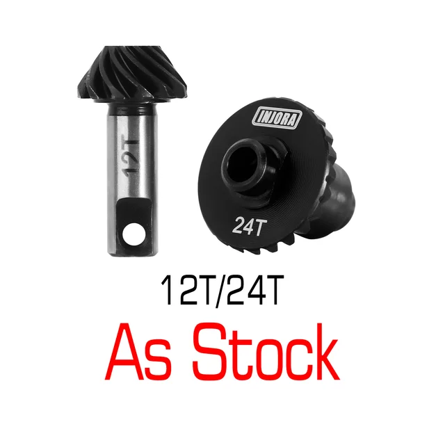 INJORA Steel Alloy Overdrive Underdrive Helical Axle Gear Set for 1/18