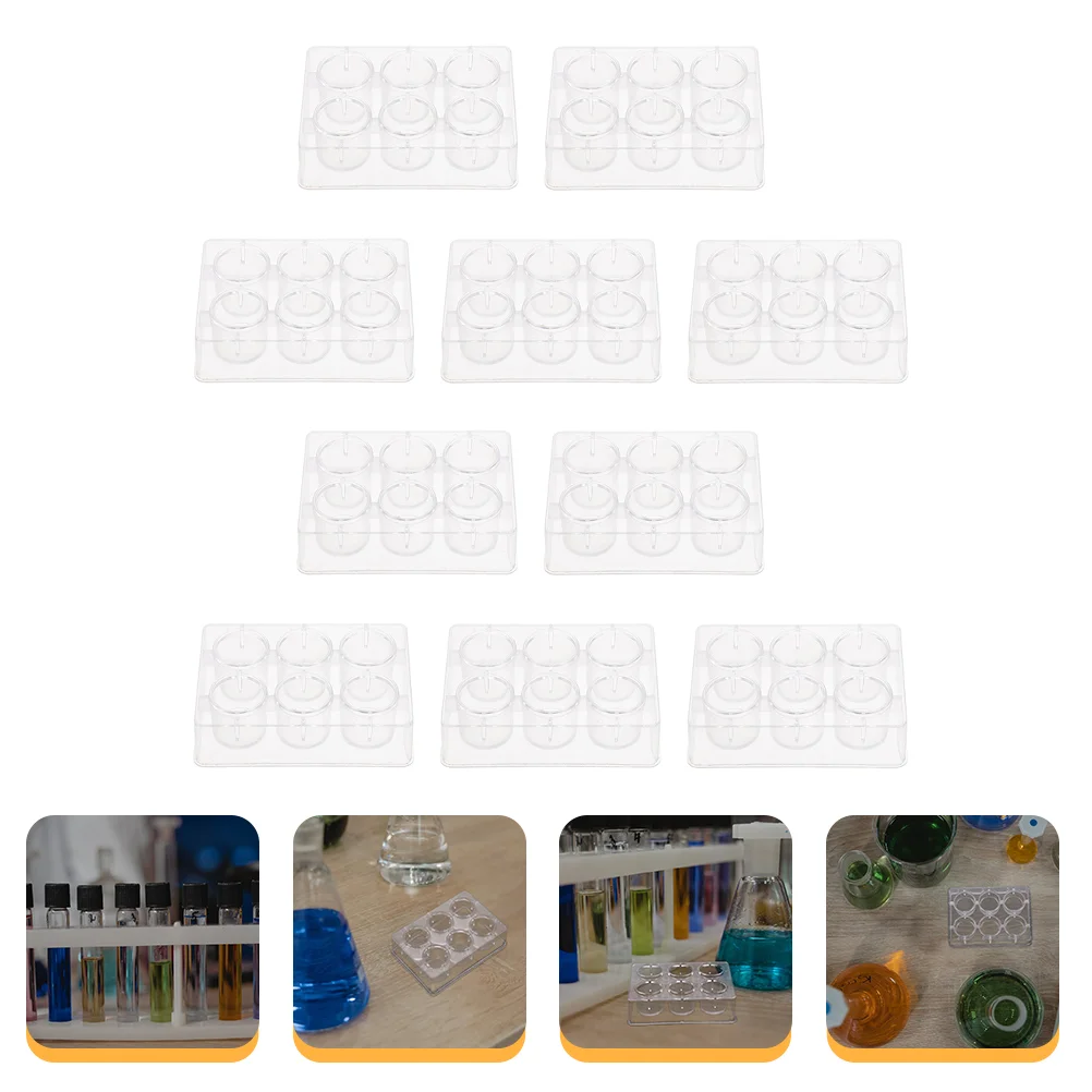 

Chemical Experiment Equipment Plastic Reaction Plates Instrument Well Clear 6 Hole Boards
