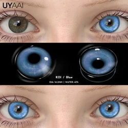 Vibrant Multicolor Anime Cosplay Contact Lenses - Blue, Purple, Pink, Red (KOI Blue)