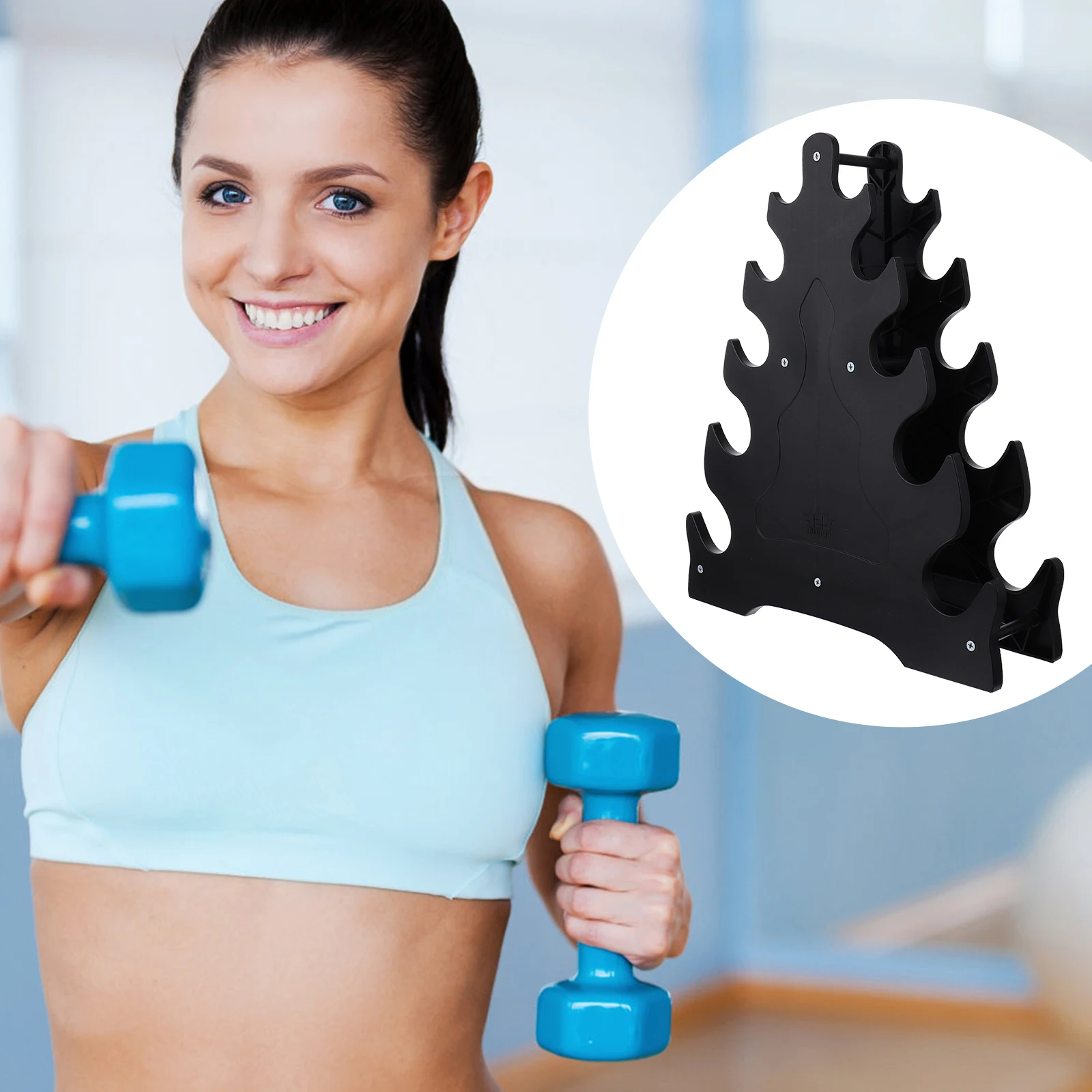 Dumbbell Rack Kettlebell Rack Dumbbell Shelf Fitness Fixing Triangle Shaped Stand Dumbbell Storage Bracket Rack Holder Stand Gym Accessories