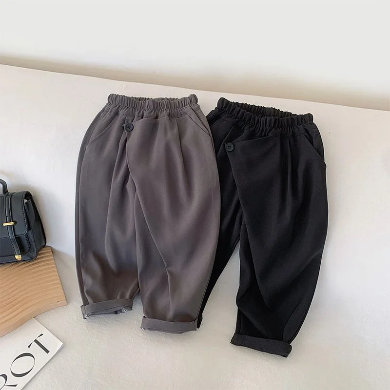 

Повседневные длинные брюки для мальчиков, Хлопковые Штаны, Новое поступление 2024, детские брюки на весну и осень, детская одежда высокого качества