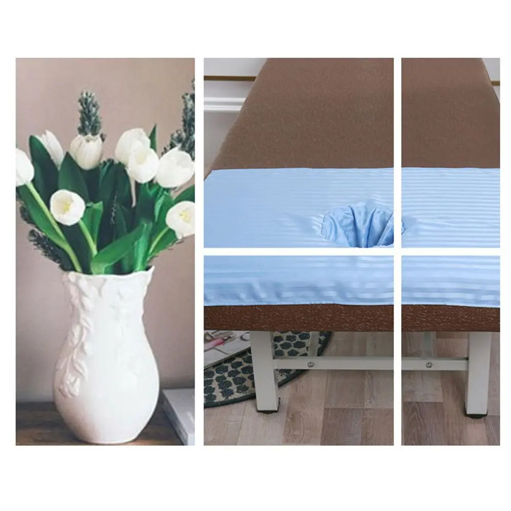 Beauty salon bed sheet 70 x 50cm bed table cover sheets with hole for salon SPA soft cotton beauty massage SPA treatment