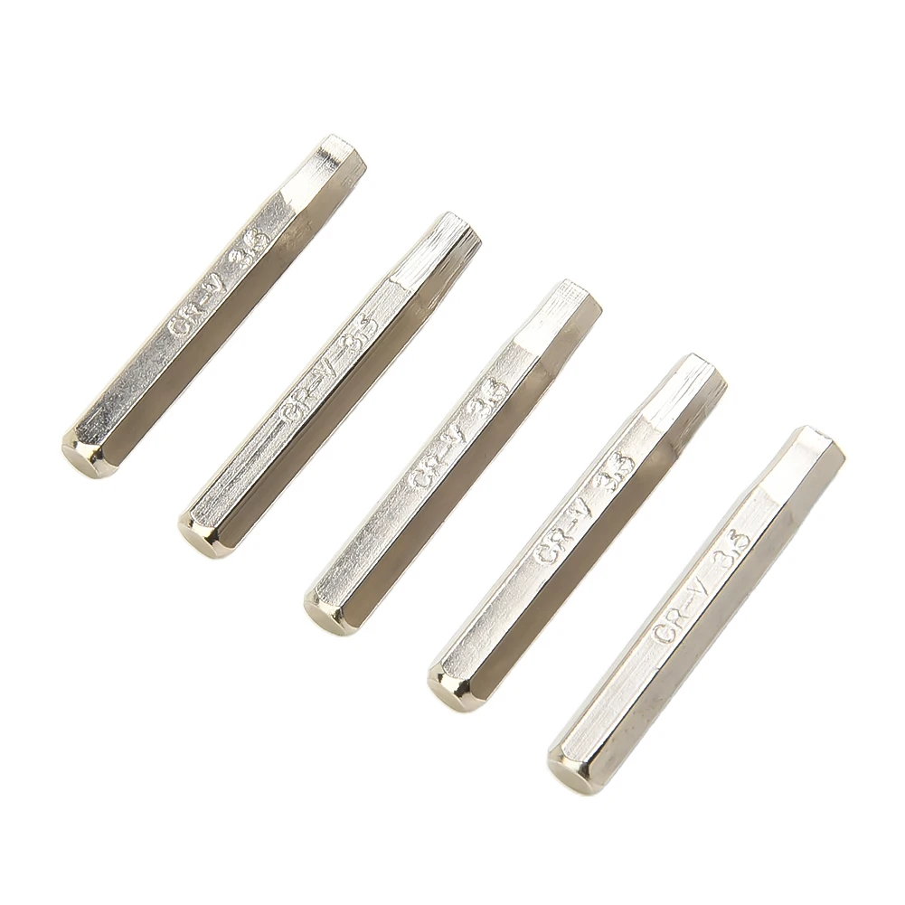 5pcs Hex Screwdriver Bit H4×28mm Small Hex Screwdriver Bits H0.7 H0.9 H1.5 H 2 H3 H4 4mm Hex Shank Hex Screwdriver Bit Hot Sale