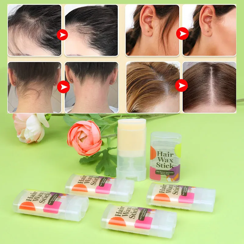 Hair Wax Stick To Lay Down Edges Hair Pomade Stick Slick Smooth Wax For Wigs Baby Hairs Fizzes Control 2Pcs
