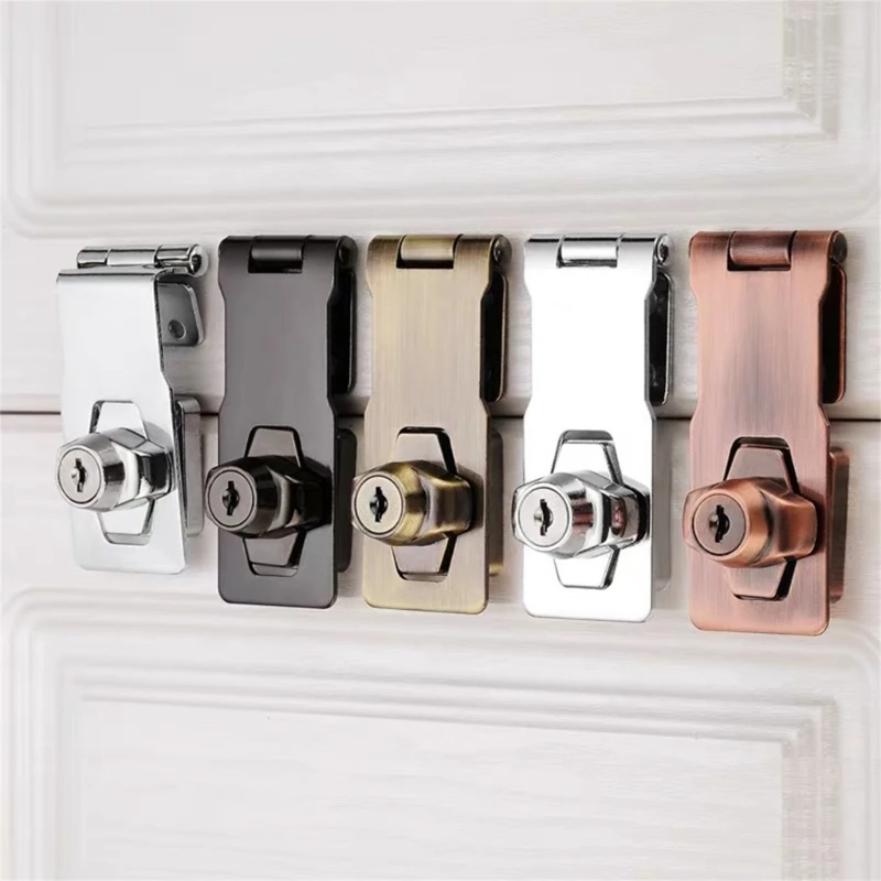 Description Picture 4 of itemKeyed Hasp Lock Cabinet Locks with Keys and Screws Twist-Knob Keyed Locking Hasp