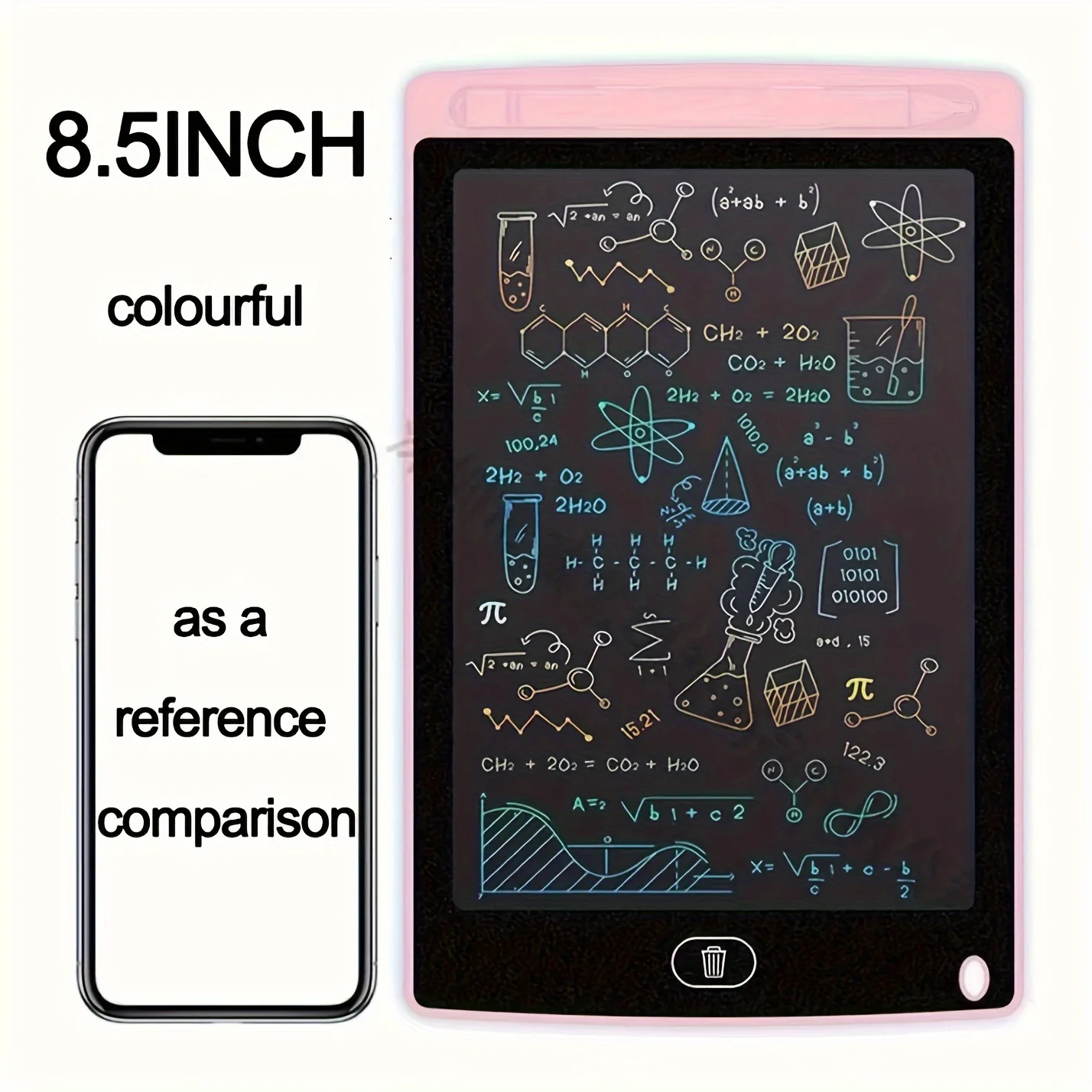 어린이용 LCD 글쓰기 드로잉 태블릿, 창의력 있는 교육용 생일 선물 잠금 해제, 8.5 인치, 21.6cm