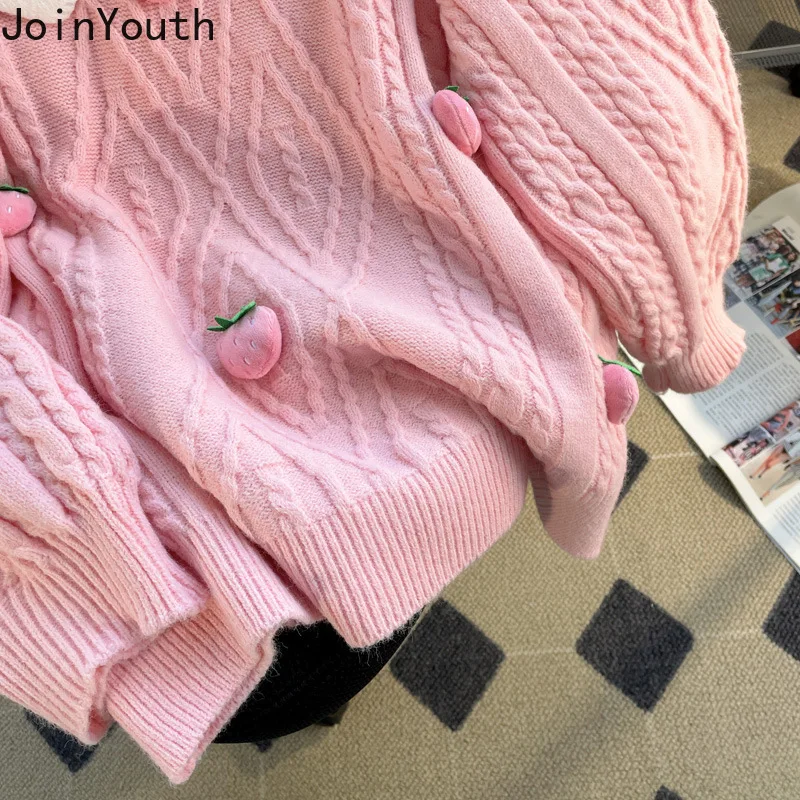 Japanese Sweet Pullover Women's Clothing Cute Peter Pan Collar 3D