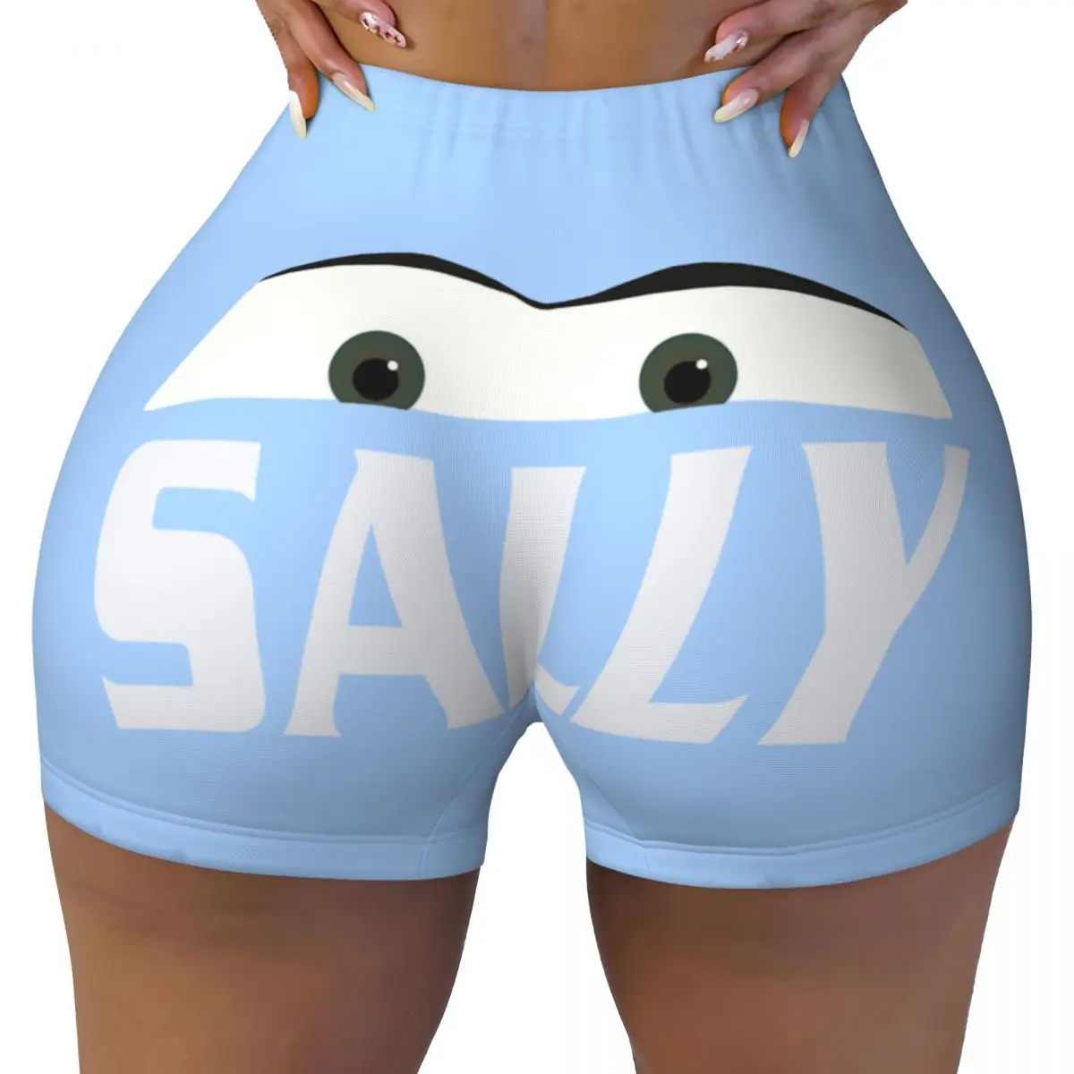 Sally I'm Lightning Cars Women Workout Shorts Seamless Scrunch Butt Lifting Mcqueen Athletic Short Pants For Yoga Fitness 4
