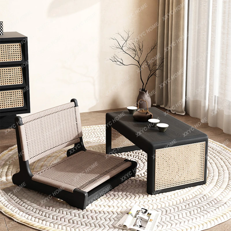 

Rattan Tatami Seat Washitsu Chairs Backrest Chair