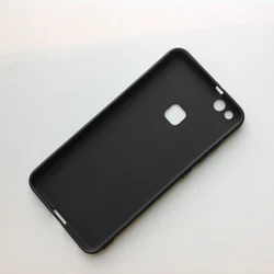Ultra-Thin Clear TPU & Matte Solid Color Silicone Soft Case for Back Cover Protection (Black)
