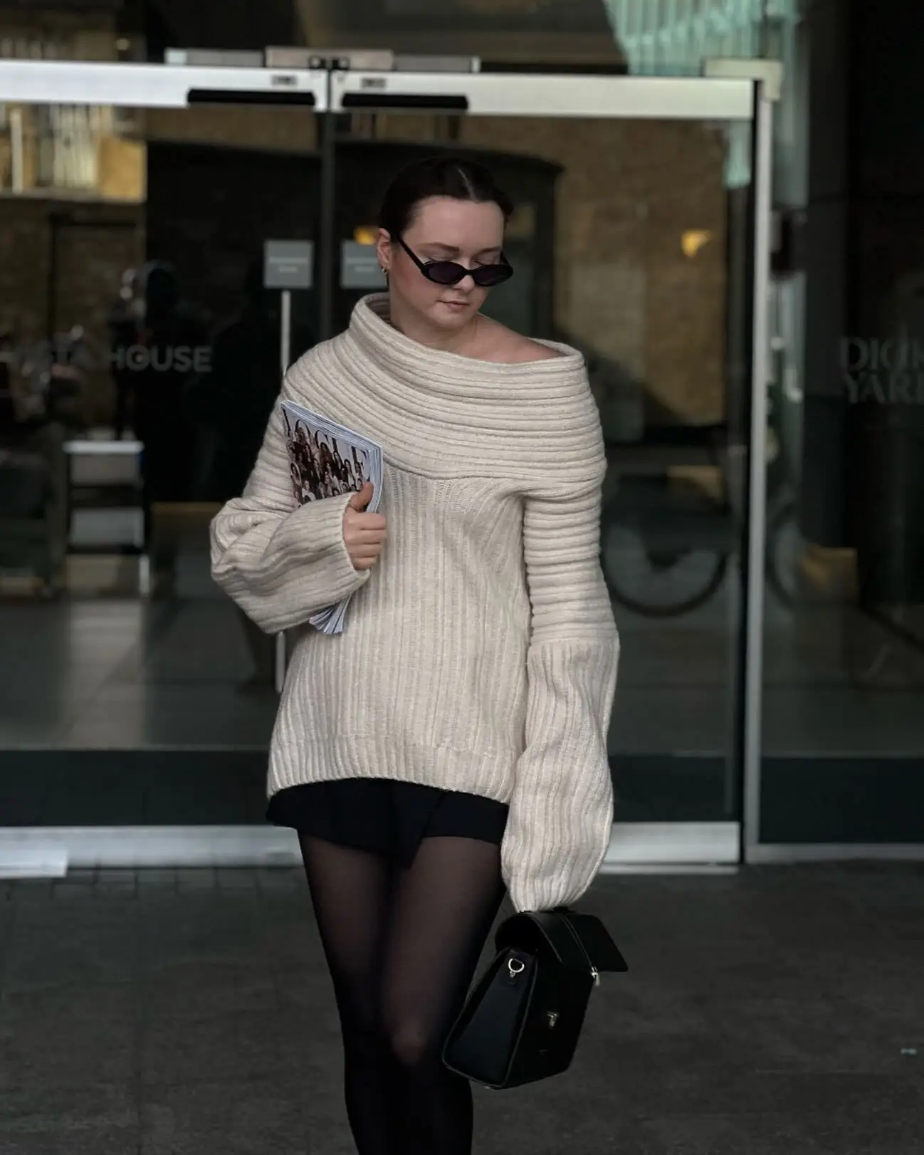 Knit Sweater Pullover For Women Loose Off-Shoulder Ribbed Long Sleeve Fashion Streetwear Knitwear Casual Autumn Sweater