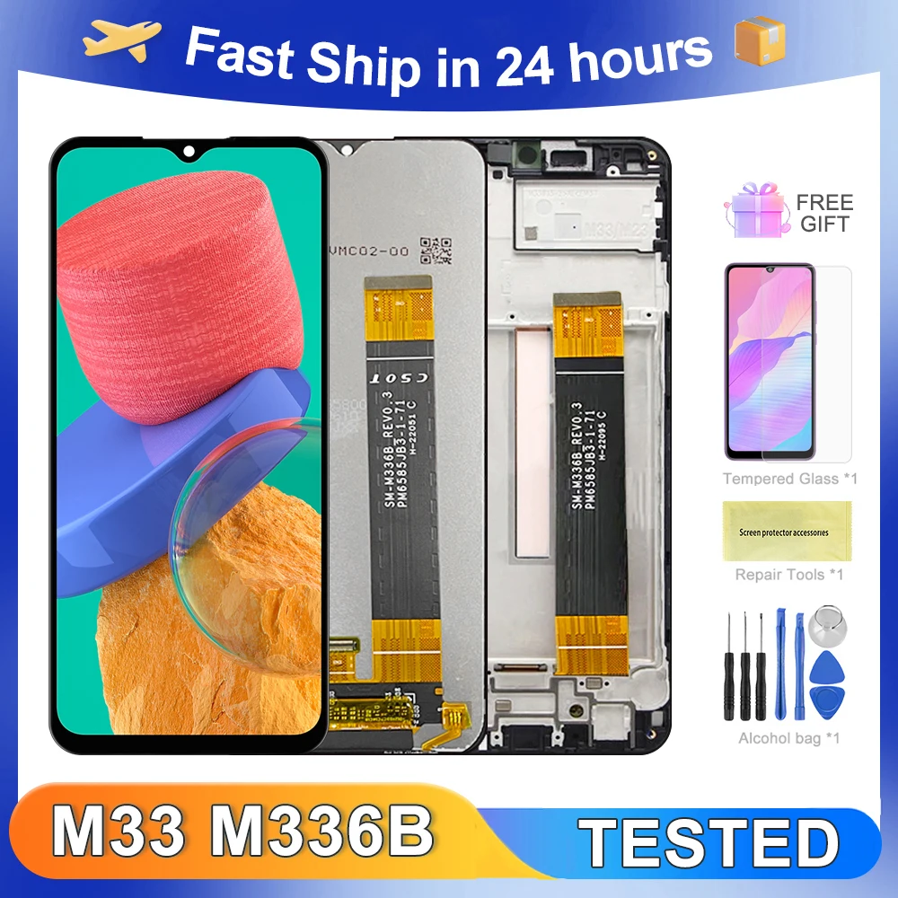 

M33 5G 6.6''For Samsung For Ori M336 M336B M336BU M336K LCD Display Touch Screen Digitizer Assembly Replacement