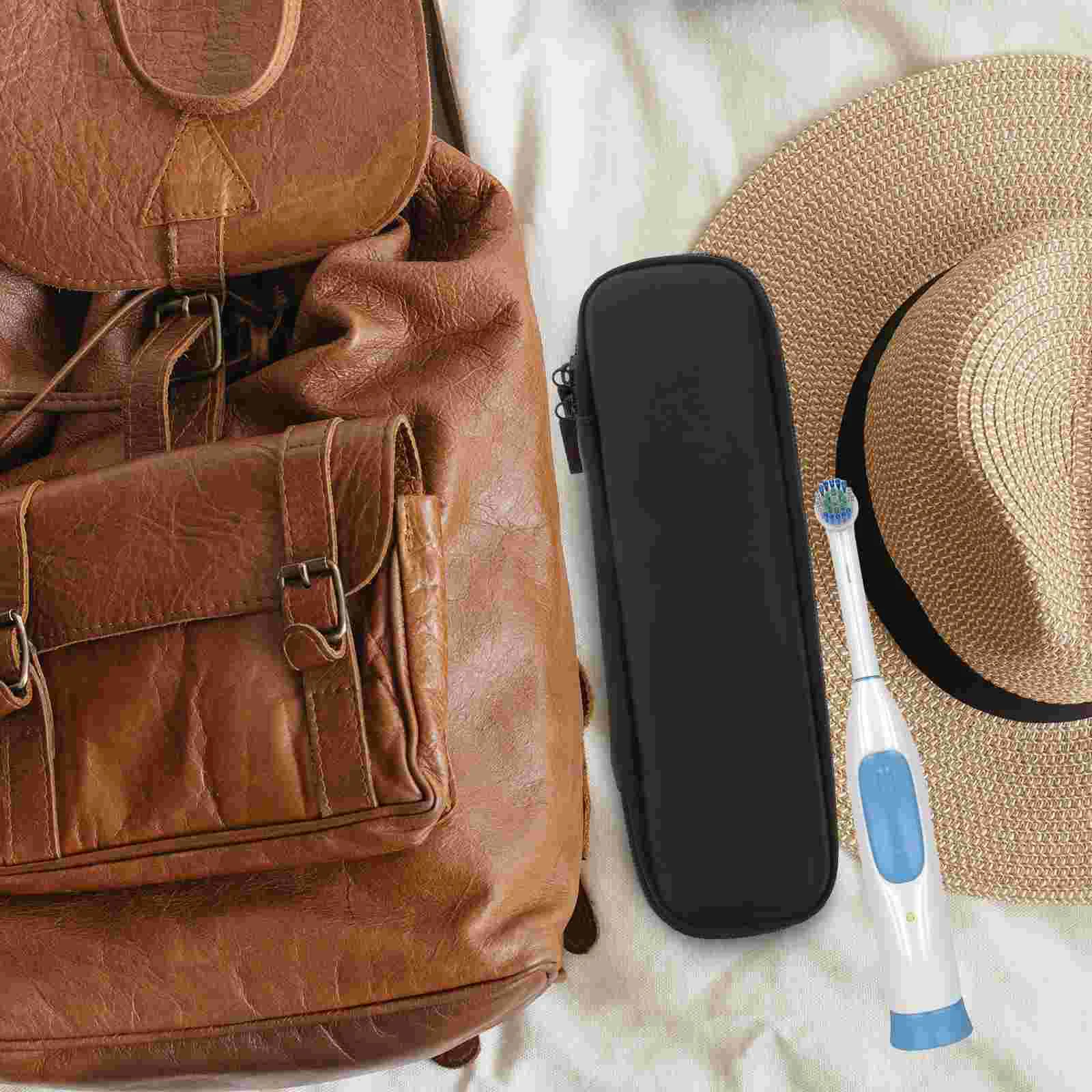 2 Pcs Electric Toothbrushes Protective Case Holder Portable Travel Bag Eva Pouches Student Black