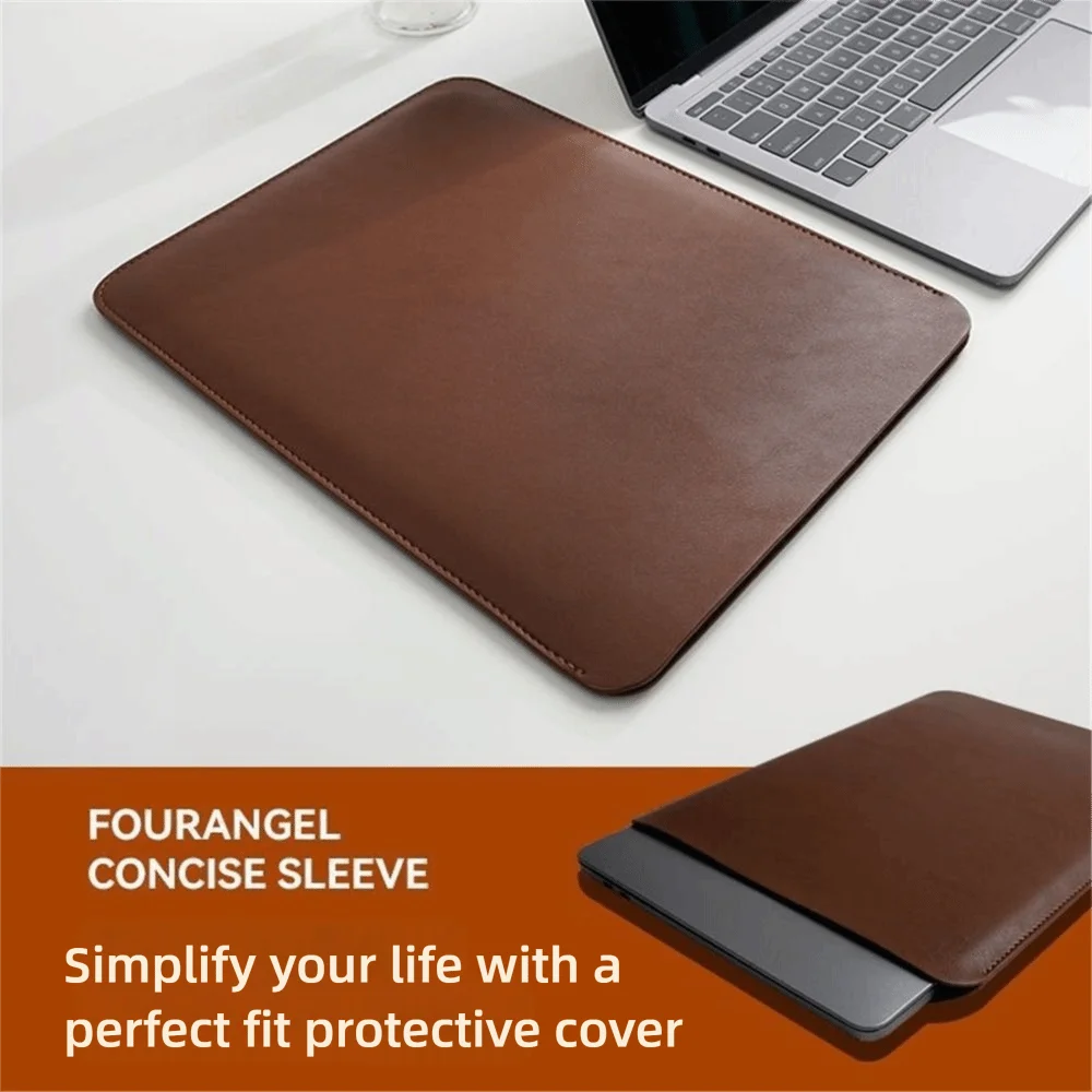 Funda para portátil de 13, 14 y 15 pulgadas, funda de cuero PU a prueba de agua y salpicaduras para Lenovo, bolsa para portátil Dell
