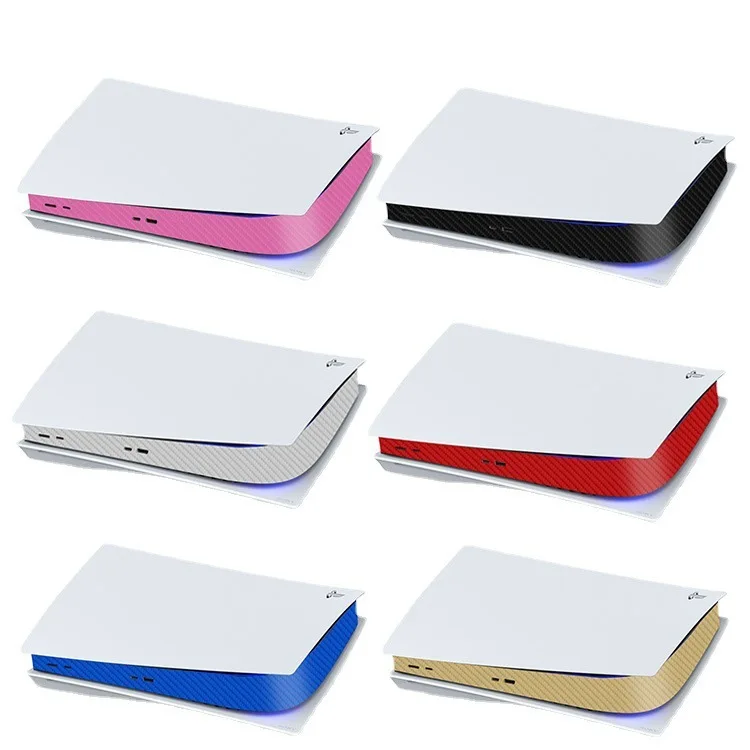 Adesivo Laterale In Fibra Di Carbonio Per Console Ps5 Impermeabile Per Console Ps5 Disk Edition Adesivi Centrali Striscia Di Pellicola Decorativa