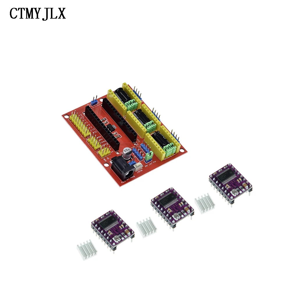 Cnc Shield V4 Macchina Per Incidere/Stampante 3D/+ 3 Pz A4988 / Drv8825 Driver Motore Passo-Passo Per Arduino Kit Fai Da Te