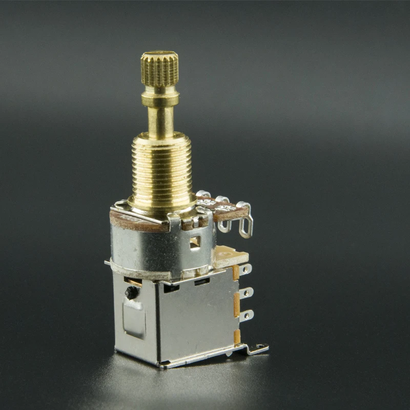 Guitar Potentiometer 2Pcs Brass Split Shaft Bass Guitar Push Push Potentiometer