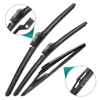 Silicone & rubber LHD&RHD Front & Rear Wiper Blades Set For FIAT 500 312 2007 - 2017 Windshield Windscreen Window Brushes 2