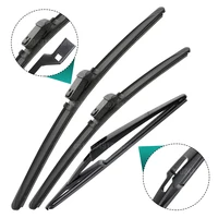 Silicone & rubber LHD&RHD Front & Rear Wiper Blades Set For FIAT 500 312 2007 - 2017 Windshield Windscreen Window Brushes 2