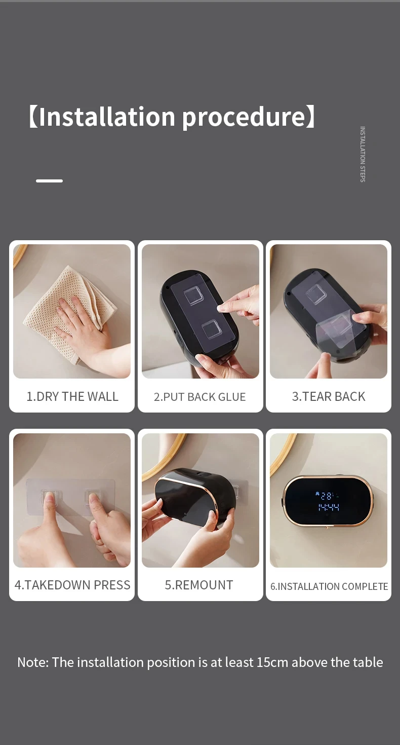 Automatic Foam Soap Dispensers For Bathroom Smart Washing Hand Machine With USB Charging Two Colors with ABS Material soap dispenser,foaming soap dispenser