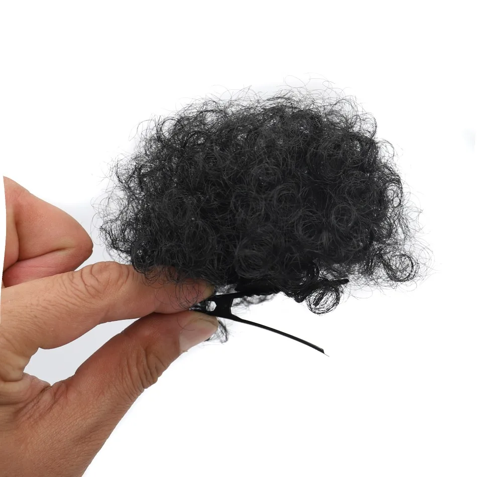 2 Stücke Kleinkind Mädchen Synthetische Afro Puff Haarknoten Verworrenes Lockiges Haar Hochsteckfrisur Donut Chignon für Mädchen Kinder Kinder Babys Schwarze Perücke – Detail 5