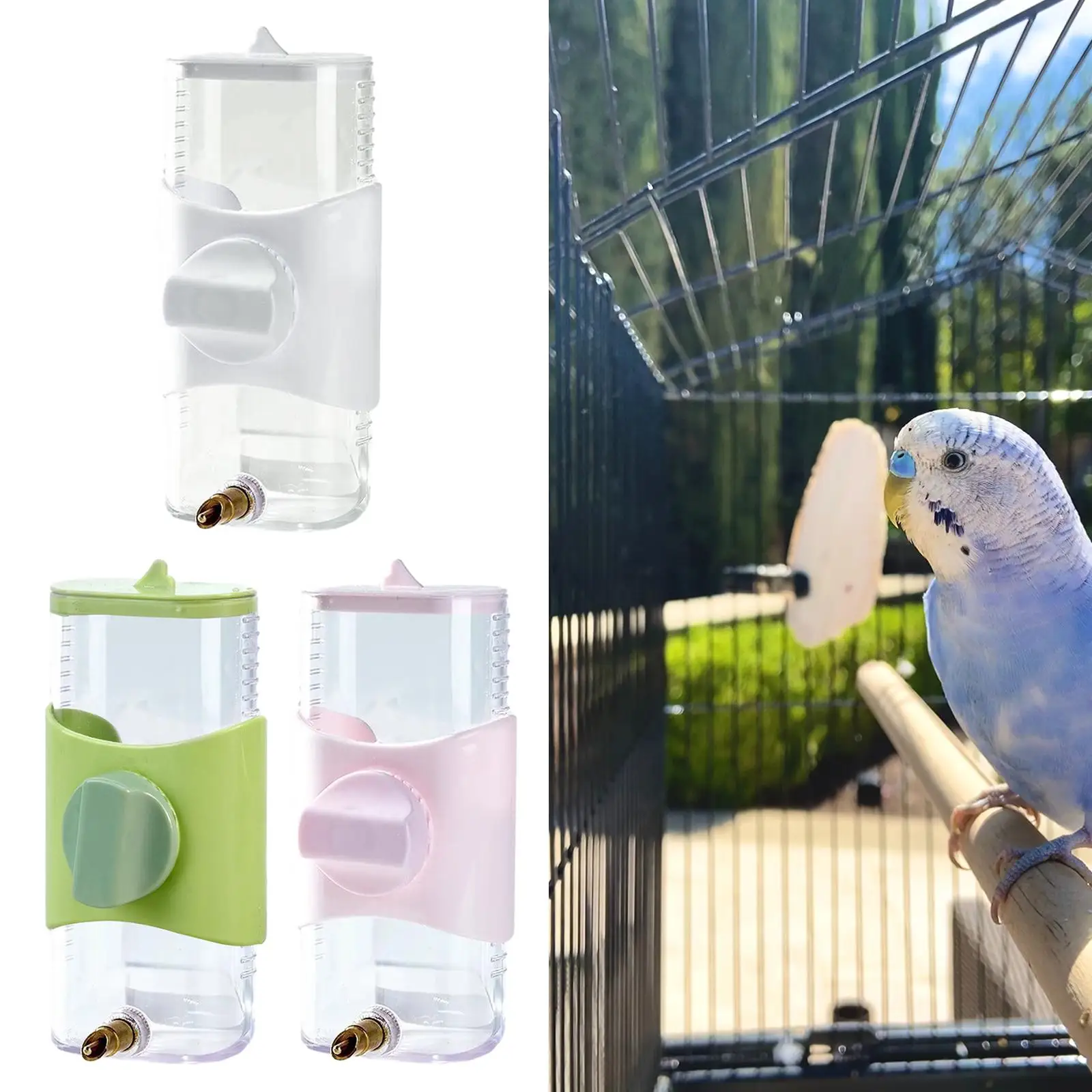Parrot Waterer Pet Bird Feeding Tools Bird Drinker 300ml Capacity Water Feeder Small Pet Rabbit Budgie Lovebirds Caique parrot feeder bird feeder bird water drinker