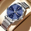 PENGAGAR Fashion Business Man Watch Waterproof Luminous Date Stainless Steel Men Quartz Watch Luxury Round Men's Watches Reloj