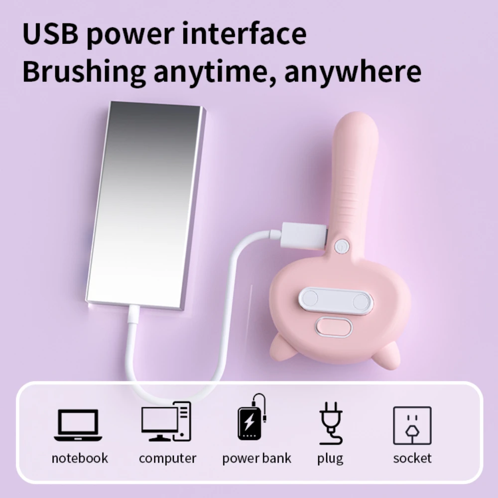 Pet Massage Comb USB Electric Self-cleaning Cat Steam Brush Cartoon Cat Long Handle Hair Remover Comb Dog Grooming Accessories 6