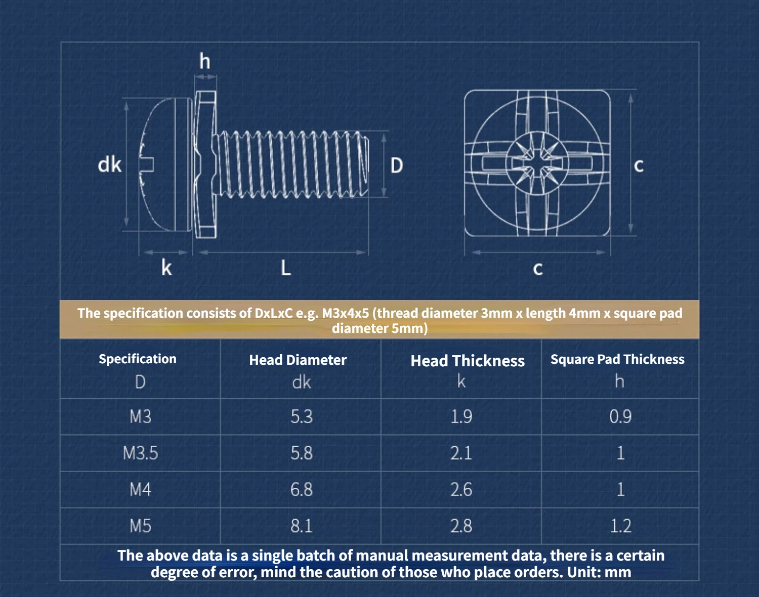 PZRT 40pcs M3x8 Terminal Block Screws With 7x7mm Square Washers, Nickel Plated Carbon Steel, Silver