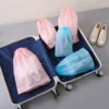 32x42cm Shoes Storage Bag Portable Plastic Organizer Bag For Travel Camping Multifunction Household Dustproof Storage Bags 4