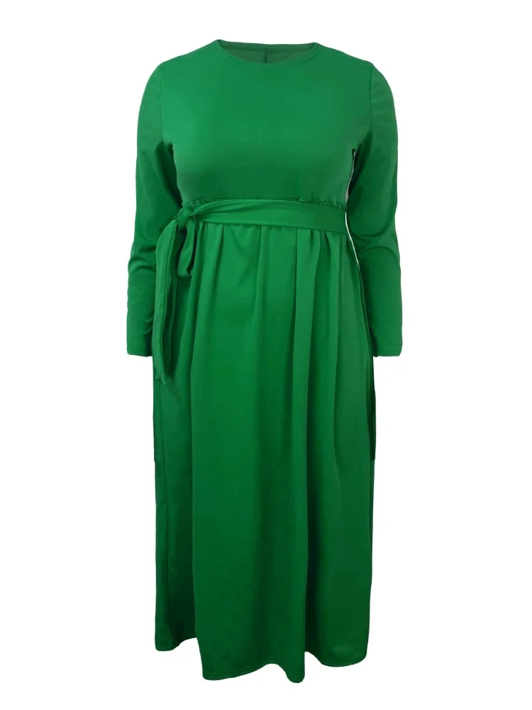 Wmstar Dress Women Wholesale Selling Cross Border Autumn Winter Large Sized Stylish Commuting Dresses with A Large Swing 2025