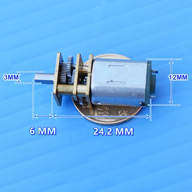 Mini moteur à engrenages N20, cc 5V-6V, 40 à 50 tr/min, vitesse