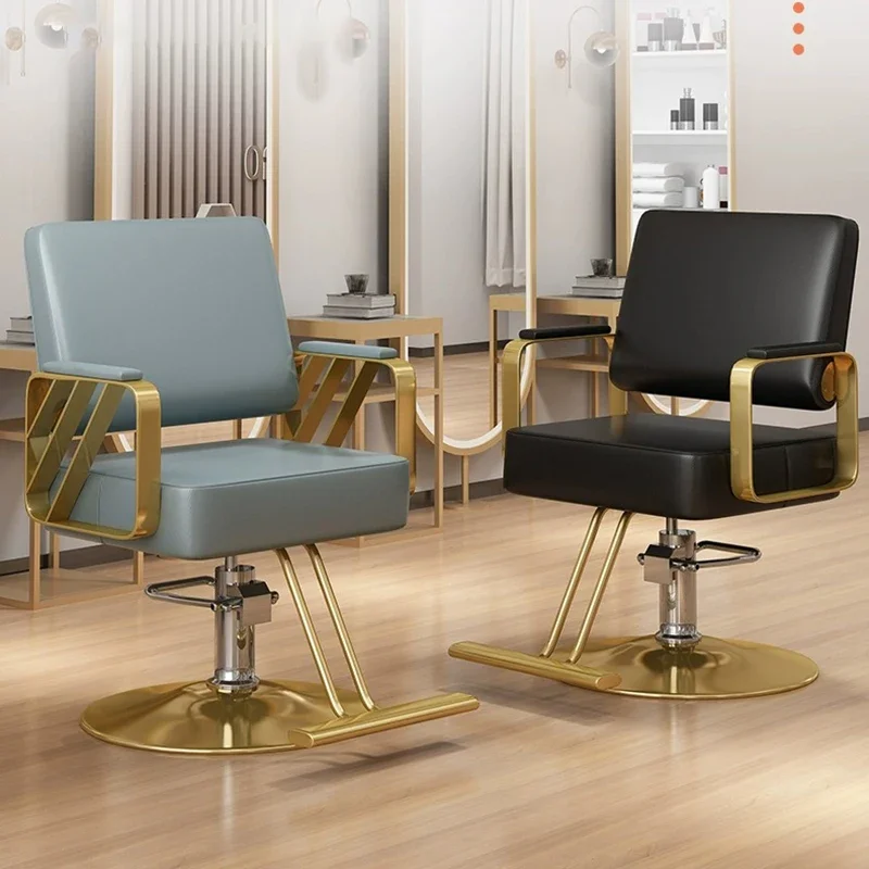 

Barbershop Swivel Luxury Barber Chair Professional Lift Barber Chair Perm Hair Dyeing cadeira para barbearia Beauty Furniture WT
