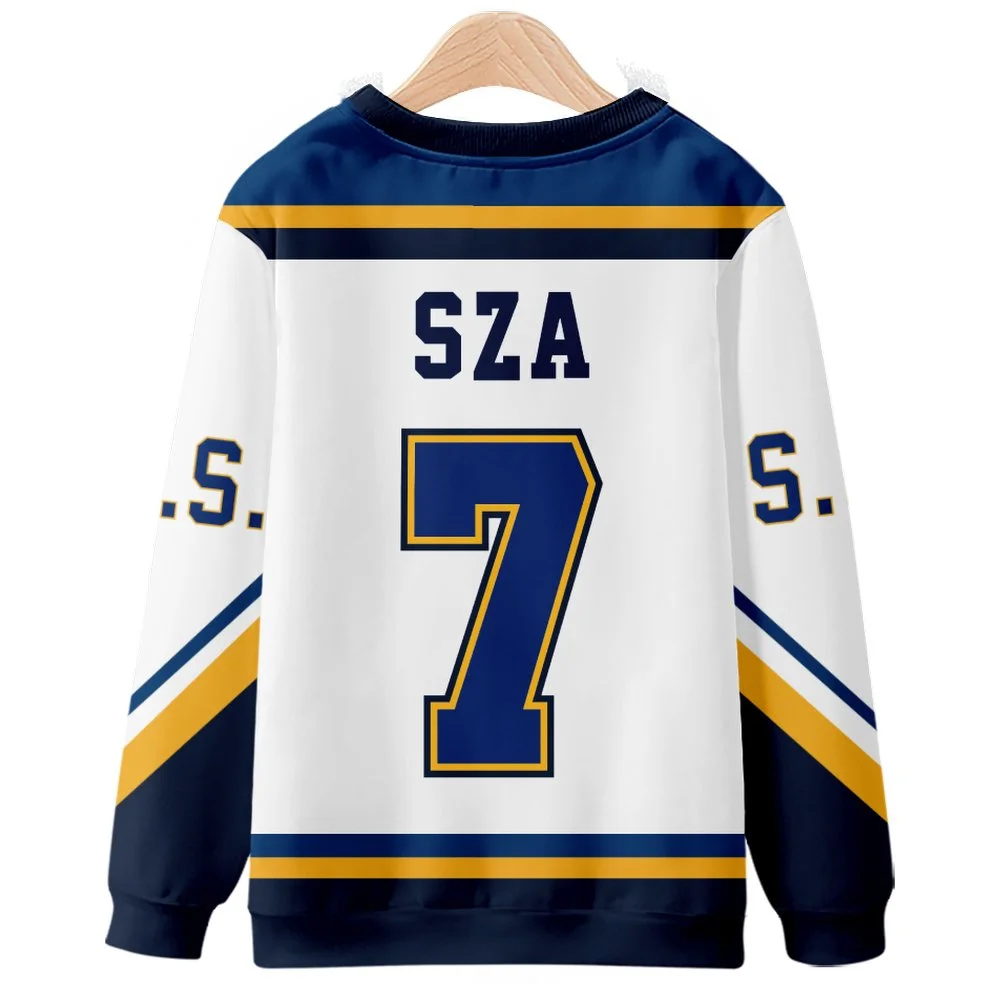 SZA JERSEY SOS 블라인드 머치 맨투맨 크루넥 긴팔 풀오버, 남녀공용 맨투맨 코스프레 의류, 새 앨범